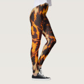 Abstrakt-braun-schwarze Textur-Chic-TortoiseShell Leggings (Rechts)