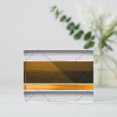 Abstrakt braun und gelb postkarte (Stehend Vorderseite)