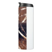 Abstrakt braun und schwarz angegelchen thermosbecher (Nach rechts gedreht)