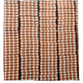 Abstrakt-Braun- und Weißdruck Duschvorhang (Vorderseite)