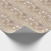 Abstrakt braun, Waves Stars Hintergrund. Geschenkpapier (Ecke)