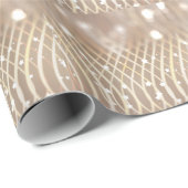 Abstrakt braun, Waves Stars Hintergrund. Geschenkpapier (Rolleneckpunkt)