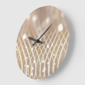 Abstrakt braun, Waves Stars Hintergrund. Große Wanduhr (Winkel)