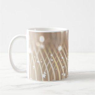 Abstrakt braun, Waves Stars Hintergrund. Kaffeetasse
