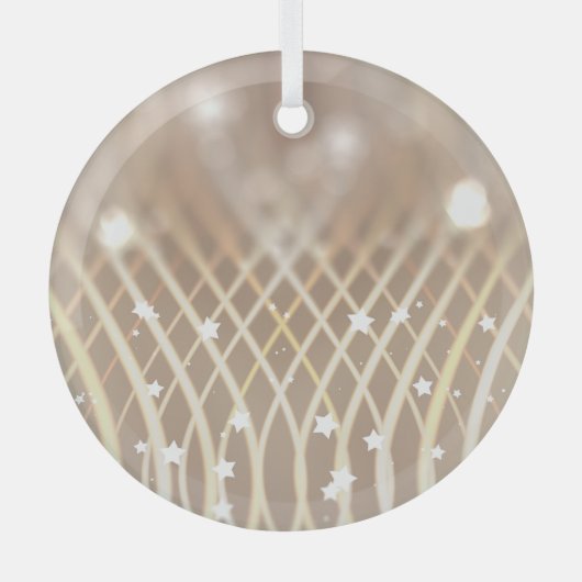 Abstrakt braun, Waves Stars Hintergrund. Ornament Aus Glas (Vorderseite)