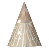 Abstrakt braun, Waves Stars Hintergrund. Partyhütchen (Rückseite)