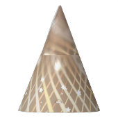 Abstrakt braun, Waves Stars Hintergrund. Partyhütchen (Links)