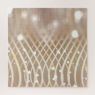Abstrakt braun, Waves Stars Hintergrund. Puzzle