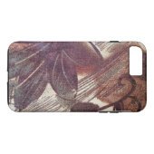 Abstrakt-braune Blumenmuster 1 Case-Mate iPhone Hülle (Rückseite (Horizontal))