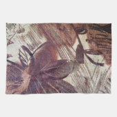 Abstrakt-braune Blumenmuster 1 Handtuch (Horizontal)