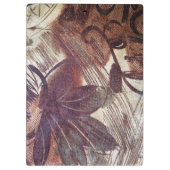 Abstrakt-braune Blumenmuster 1 Klemmbrett (Rückseite)
