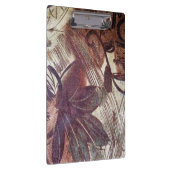 Abstrakt-braune Blumenmuster 1 Klemmbrett (Rechts)