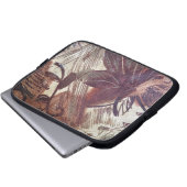 Abstrakt-braune Blumenmuster 1 Laptopschutzhülle (Vorne Knopf)