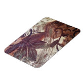 Abstrakt-braune Blumenmuster 1 Magnet (Linke Seite)