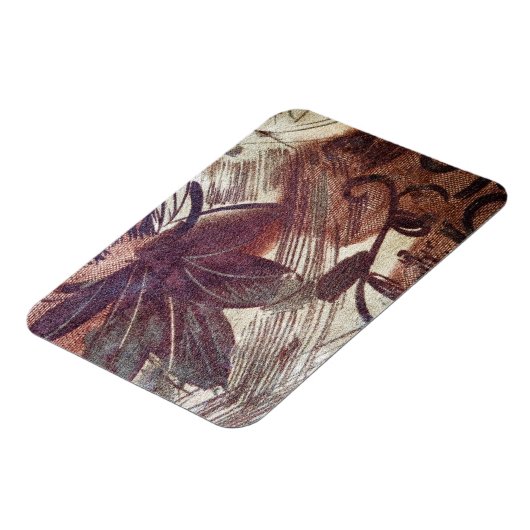 Abstrakt-braune Blumenmuster 1 Magnet (Linke Seite)