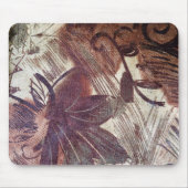 Abstrakt-braune Blumenmuster 1 Mousepad (Vorne)