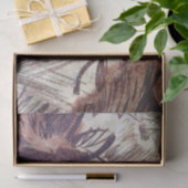 Abstrakt-braune Blumenmuster 1 Seidenpapier (Geschenk)