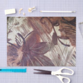 Abstrakt-braune Blumenmuster 1 Seidenpapier (Handwerk)