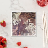 Abstrakt-braune Blumenmuster 1 Serviette (Beispiel)