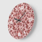 Abstrakt-braune Fabric Pelz Hintergrund-24602 Große Wanduhr (Winkel)
