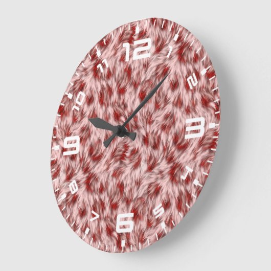 Abstrakt-braune Fabric Pelz Hintergrund-24602 Große Wanduhr (Winkel)