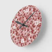 Abstrakt-braune Fabric Pelz Hintergrund-24602 Runde Wanduhr (Winkel)