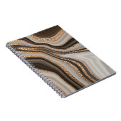 Abstrakt-brauner Marmor mit goldener Textur Notizblock (Rechte Seite)