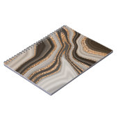 Abstrakt-brauner Marmor mit goldener Textur Notizblock (Linke Seite)