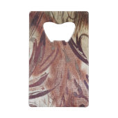 Abstrakt-braunes Blumendesign 2 Geldbeutel Flaschenöffner (Vorderseite)