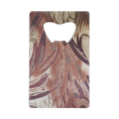 Abstrakt-braunes Blumendesign 2 Geldbeutel Flaschenöffner (Rückseite)