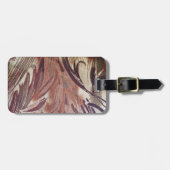 Abstrakt-braunes Blumendesign 2 Gepäckanhänger (Vorderseite horizontal)