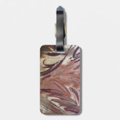 Abstrakt-braunes Blumendesign 2 Gepäckanhänger (Rückseite vertikal)