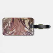 Abstrakt-braunes Blumendesign 2 Gepäckanhänger (Rückseite horizontal)