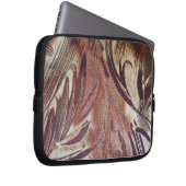 Abstrakt-braunes Blumendesign 2 Laptopschutzhülle (Vorne Rechts)