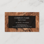 Abstrakt-braunes Holzdesign Visitenkarte (Rückseite)