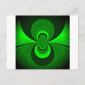Abstrakt Bright Green Groovy Kaleidoscope Muster Postkarte (Vorderseite)