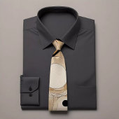 Abstrakt Brown & Beige Gemusterte Krawatte