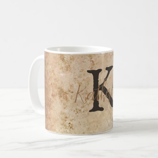 Abstrakt Brown Tone Kaffeetasse (Vorderseite Links)