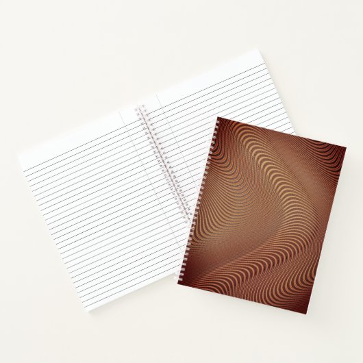 Abstrakt-Brown-Wave-Notebook Notizblock (Innenseite)
