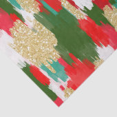 Abstrakt Brush Strokes Gold Glitzer Weihnachten Seidenpapier (Detail)