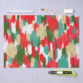 Abstrakt Brush Strokes Gold Glitzer Weihnachten Seidenpapier (Handwerk)