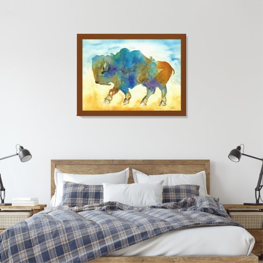 Abstrakt Buffalo Leinwanddruck (Insitu (Schlafzimmer))