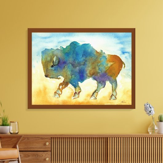 Abstrakt Buffalo Leinwanddruck (Insitu (Wohnzimmer))