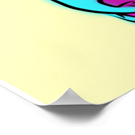 Abstrakt Bull Terrier Poster (Ecke)