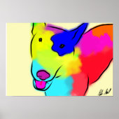 Abstrakt Bull Terrier Poster (Vorne)