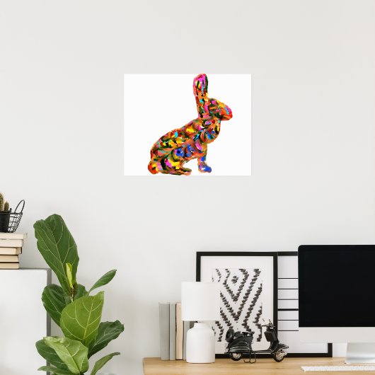 Abstrakt Bunny Poster (Heimbüro)