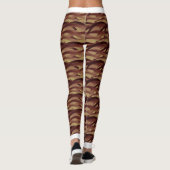Abstrakt Camouflage Muster BROWN Leggings (Rückseite)