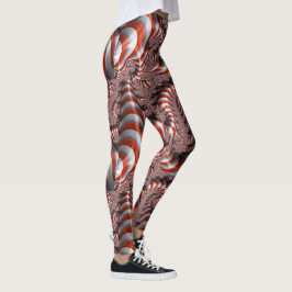 Abstrakt Candy Cane Weihnachten Gemusterte Legging Leggings