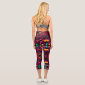 Abstrakt Capri Leggings (Rückseite)