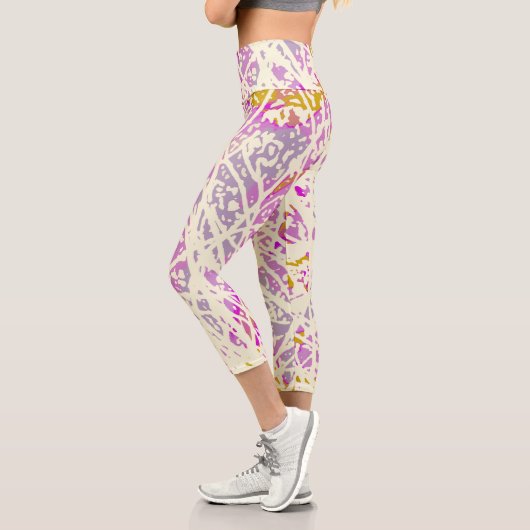 Abstrakt Capri Leggings (Links)